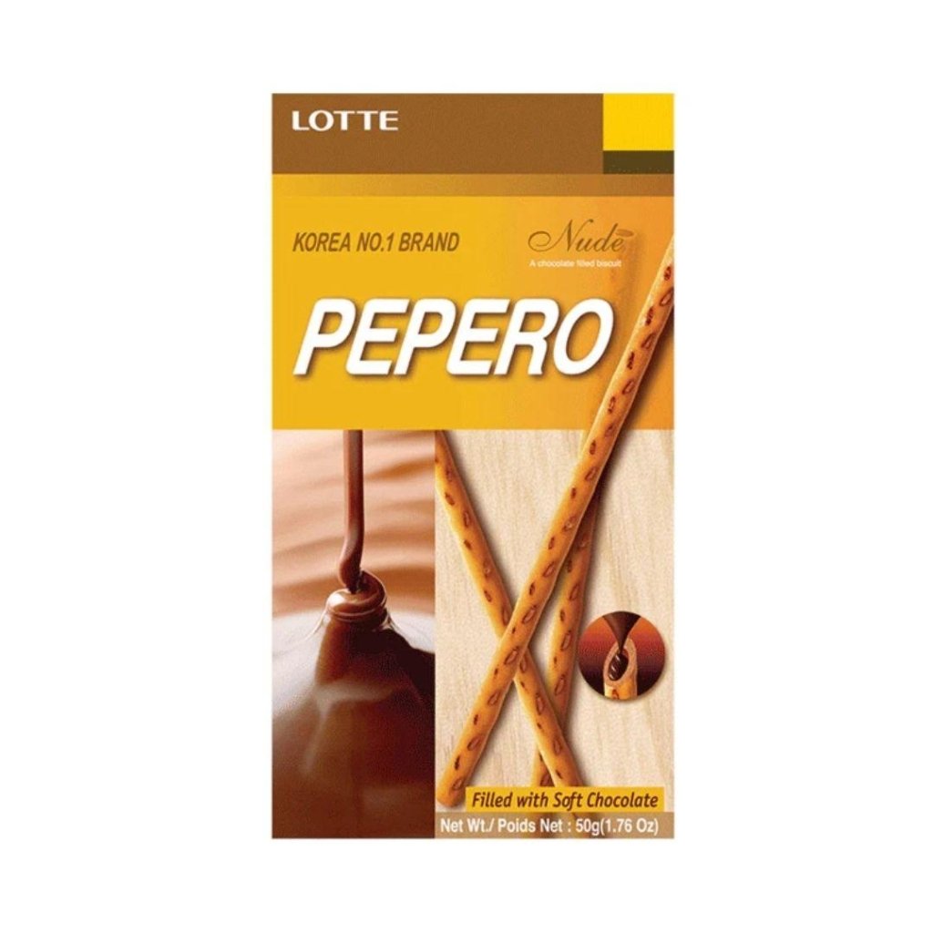 Lotte Pepero Nude Chocolate Filled Biscuit - 50g - ding-go