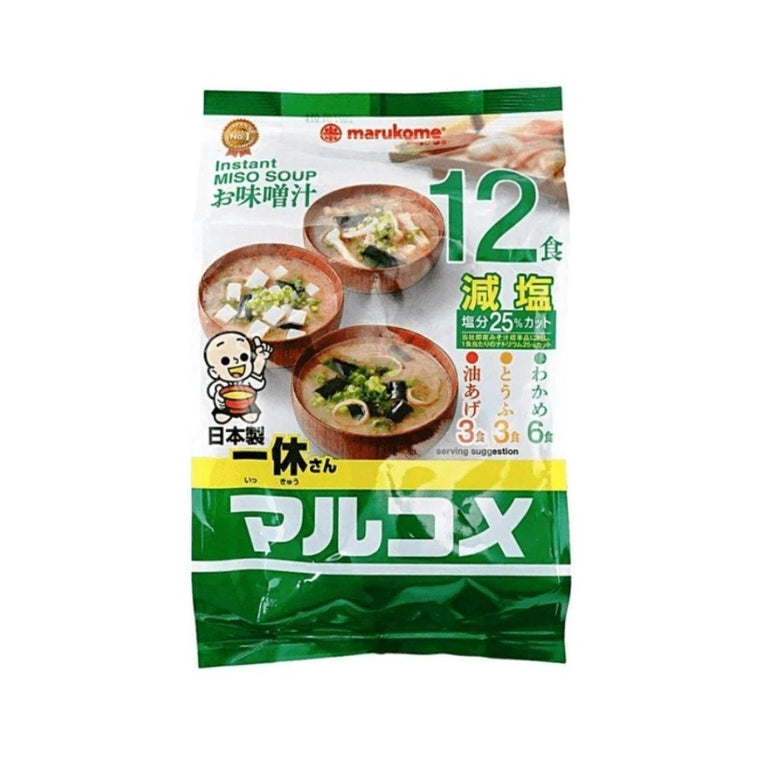 Marukome Instant Ikkyu Low Sodium Miso Soup - 186g