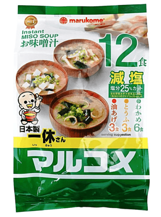 Marukome Instant Ikkyu Low Sodium Miso Soup - 186g - ding-go