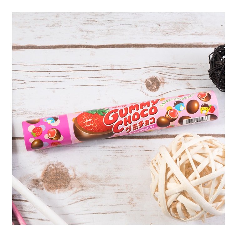 Meiji Gummy Choco Strawberry Flavor 81g, additional package view 3