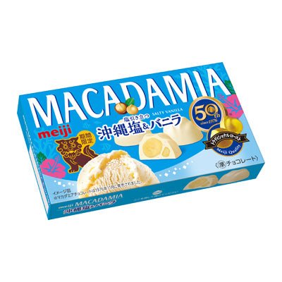 Meiji Macadamia Chocolate with Okinawa Salt & Vanilla - 63g - ding-go