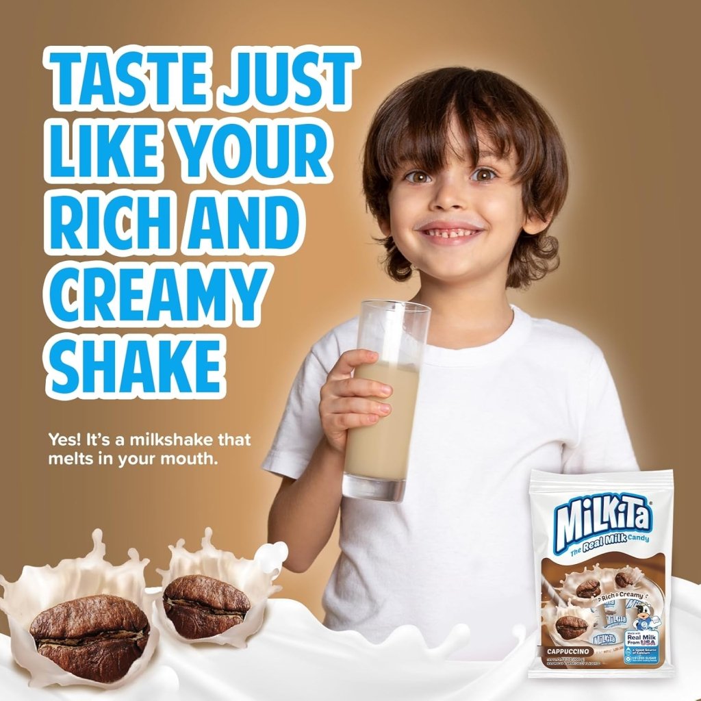 Milkita Real Milk Candy Cappuccino Flavor 100g, additional package view 6