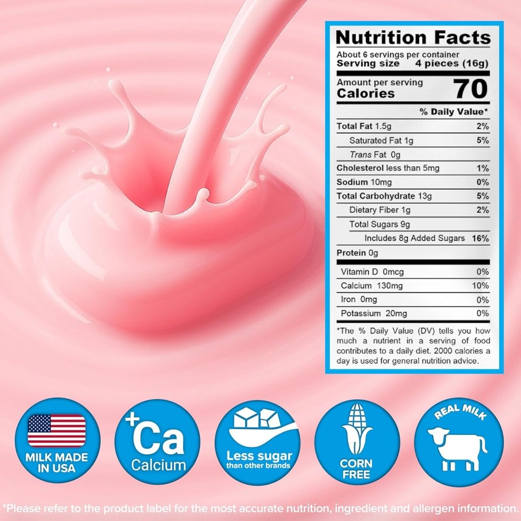 Milkita Real Milk Candy Strawberry Flavor - 100g - ding - go