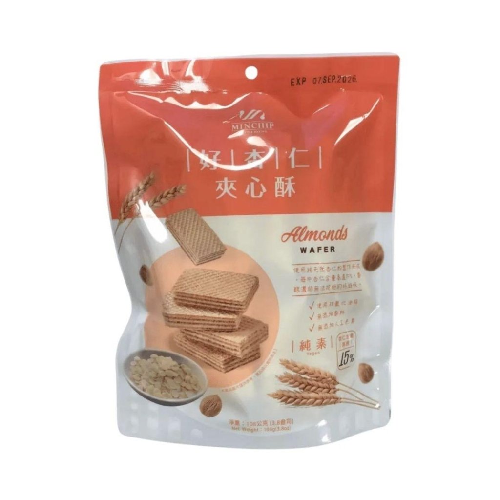 Minchip Almonds Wafer - 108g - ding-go