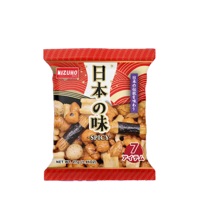 MIZUHO Mixed Rice Crackers - Spicy - 27g - ding-go