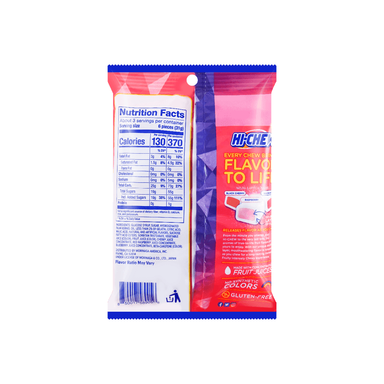 Morinaga Hi - Chew Berry Mix Chewy Candy Bag – 90g - ding - go