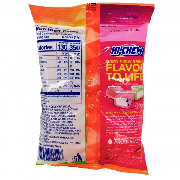 Morinaga Hi Chew Dessert Mix Chewy Candy Bag – 85g, additional package view 2