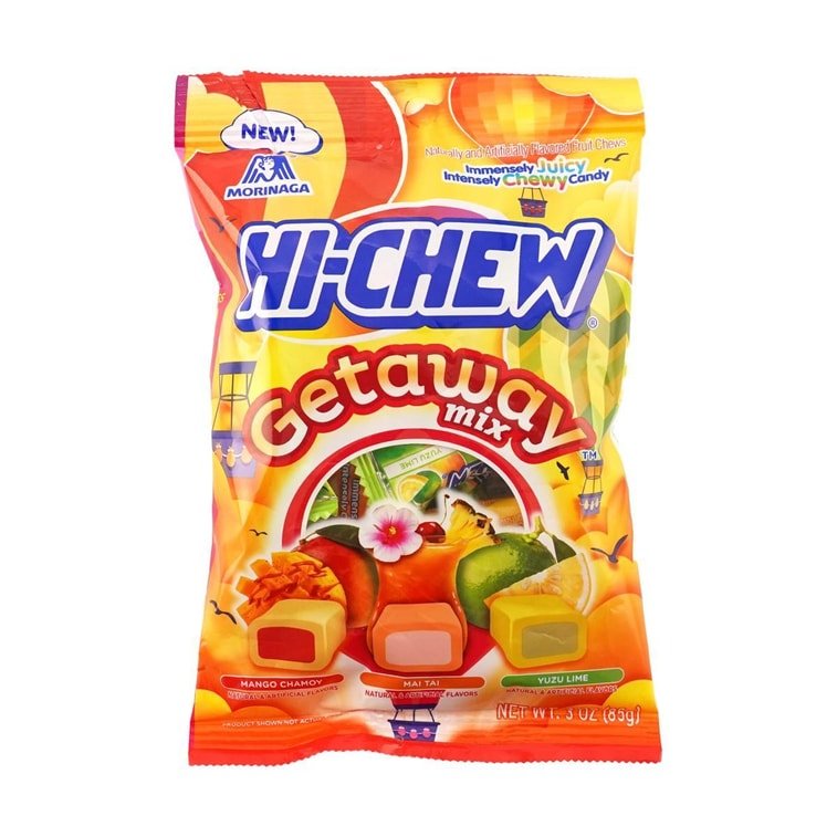 Morinaga Hi - Chew Getaway Assorted Fruit Chewy Candy Bag – 85g - ding - go
