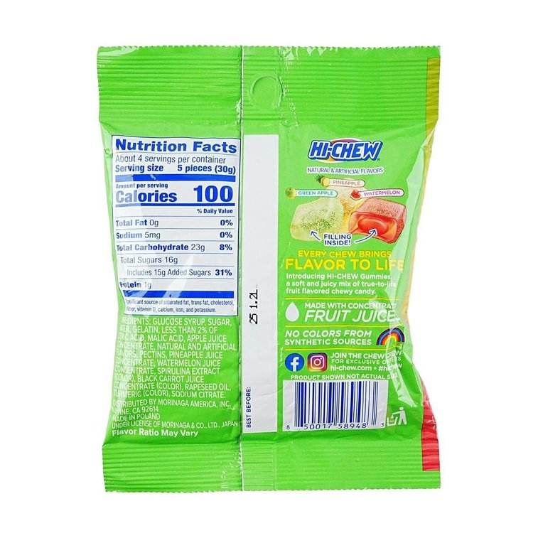 Morinaga Hi - Chew Gummies Sour Mix - 120g - ding - go
