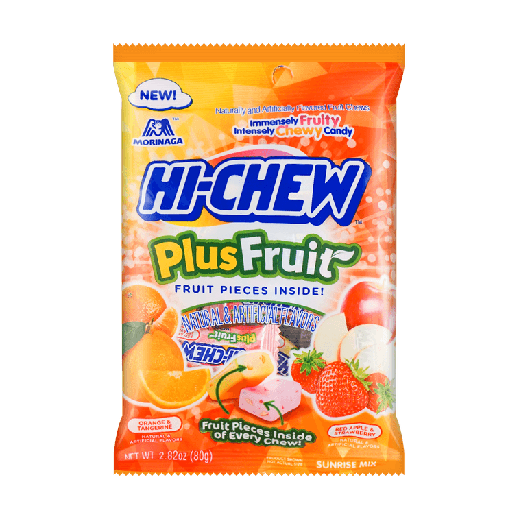 Morinaga Hi - Chew Plus Fruit Mix Chewy Candy Bag – 80g - ding - go
