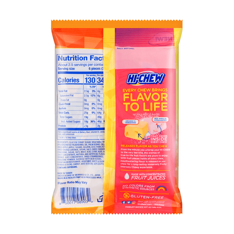 Morinaga Hi - Chew Plus Fruit Mix Chewy Candy Bag – 80g - ding - go