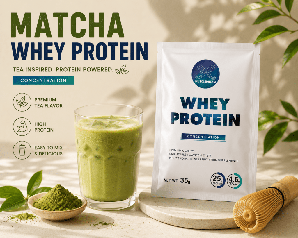 MUSCLEDREAM High Protein Instant Shake Drink - Popular Matcha Flavor - 35g - ding-go