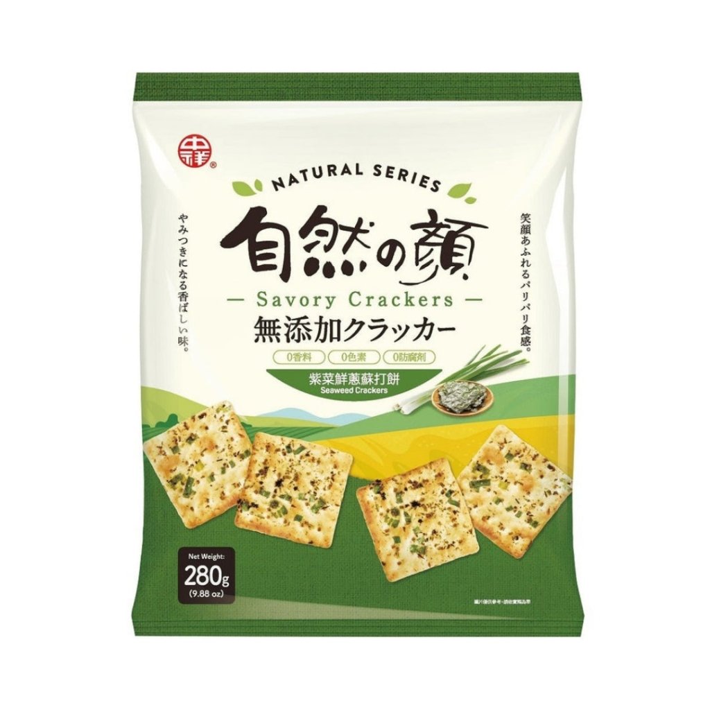 Natural Series Seaweed and Vegetable Savory Crackers - 280g - ding-go