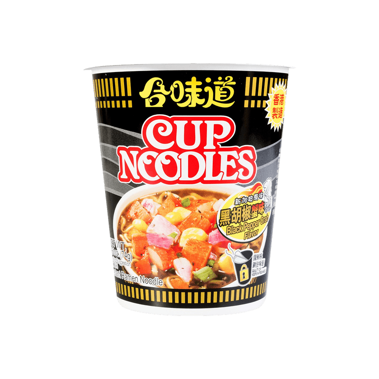 Nissin Cup Noodle Black Pepper Crab Flavor - 74g - ding - go