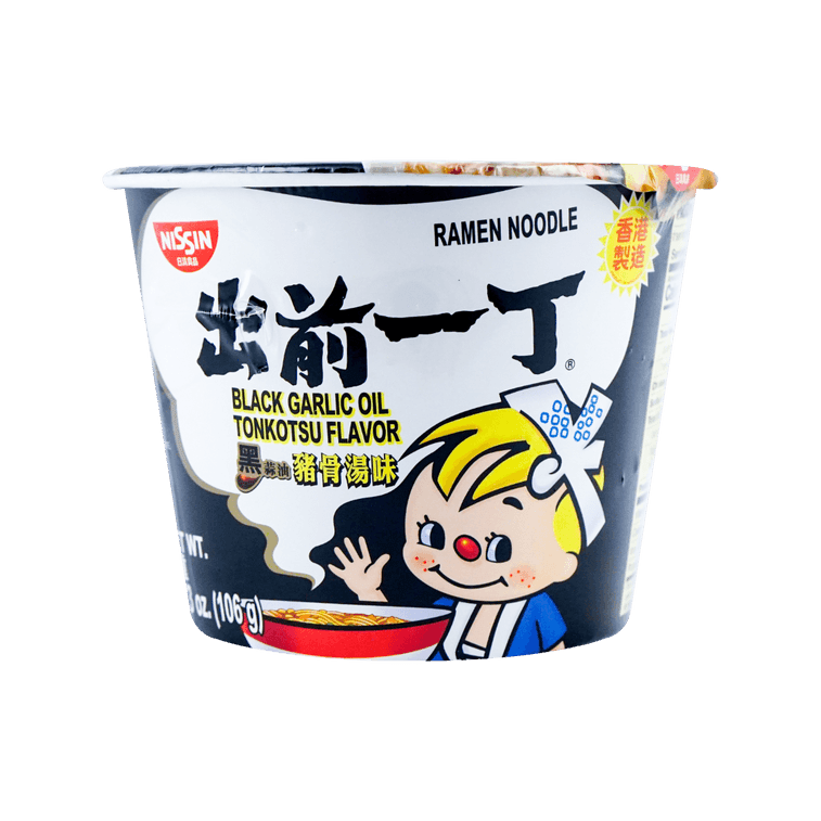 Nissin Demae Bowl Ramen Black Garlic Oil Tonkotsu Pork Flavor - 106g - ding - go