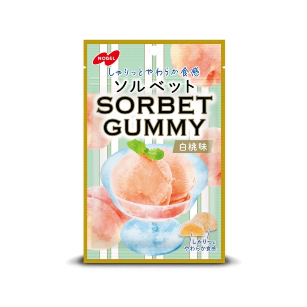 Nobel Sorbet Gummy White Peach Flavor - 50g - ding-go