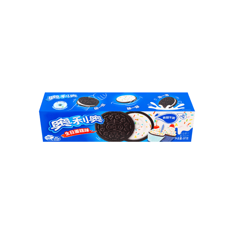 OREO Birthday Cake Flavor Sandwich Cookie - 97g - ding - go