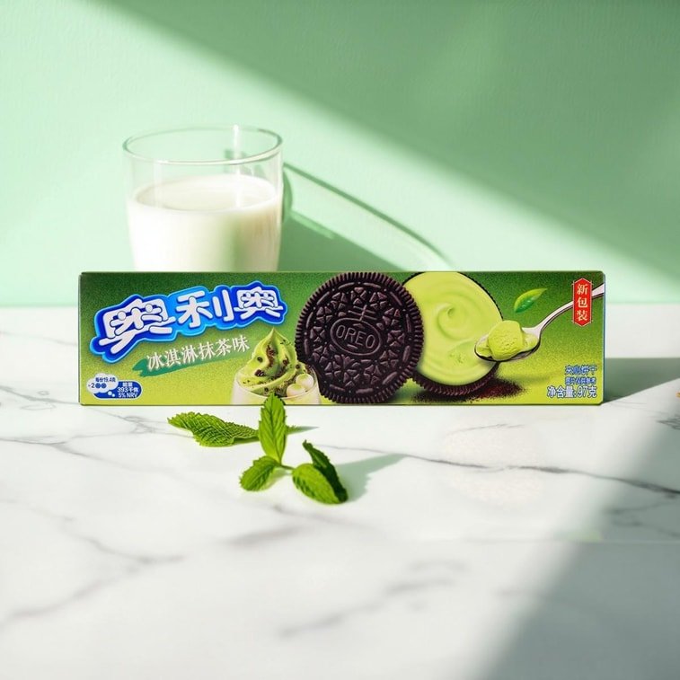 OREO Ice Cream & Matcha Flavor Sandwich Cookie - 97g - ding - go