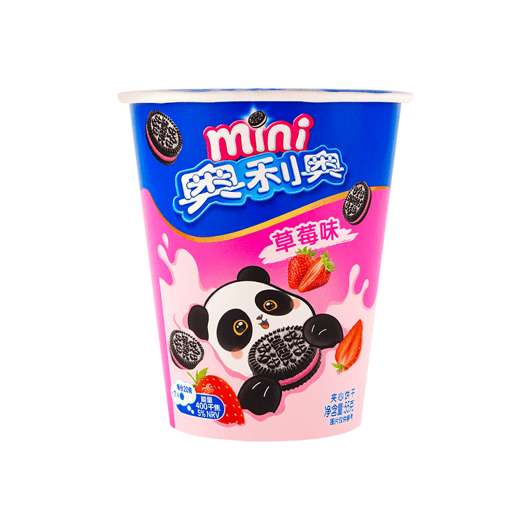 OREO Mini Cookie Cup Strawberry Flavor - 55g - ding-go