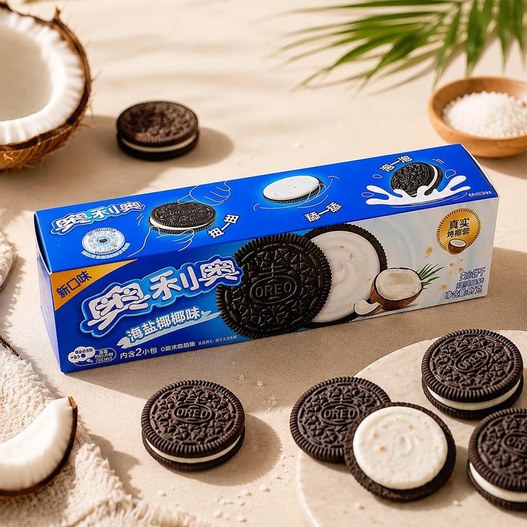 Oreo Seasalt Coconut Sandwich Cookie - 87g - ding-go