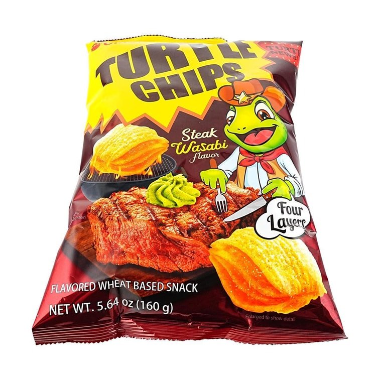 Orion Turtle Chips Steak Wasabi - 160g - ding - go