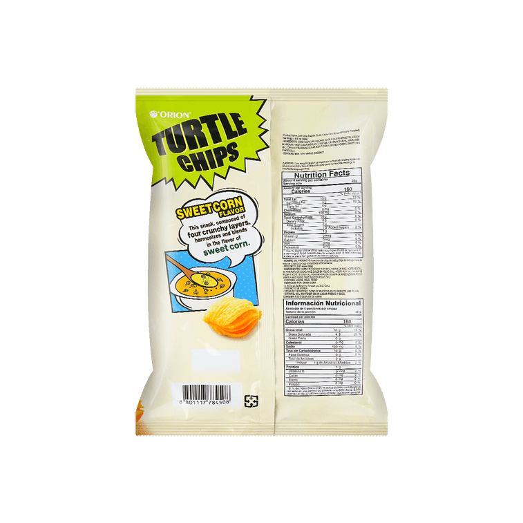 Orion Turtle Chips Sweet Corn 160g, additional package view 5