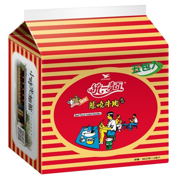 統一蔥燒牛肉風味麵 - 90g x 5 