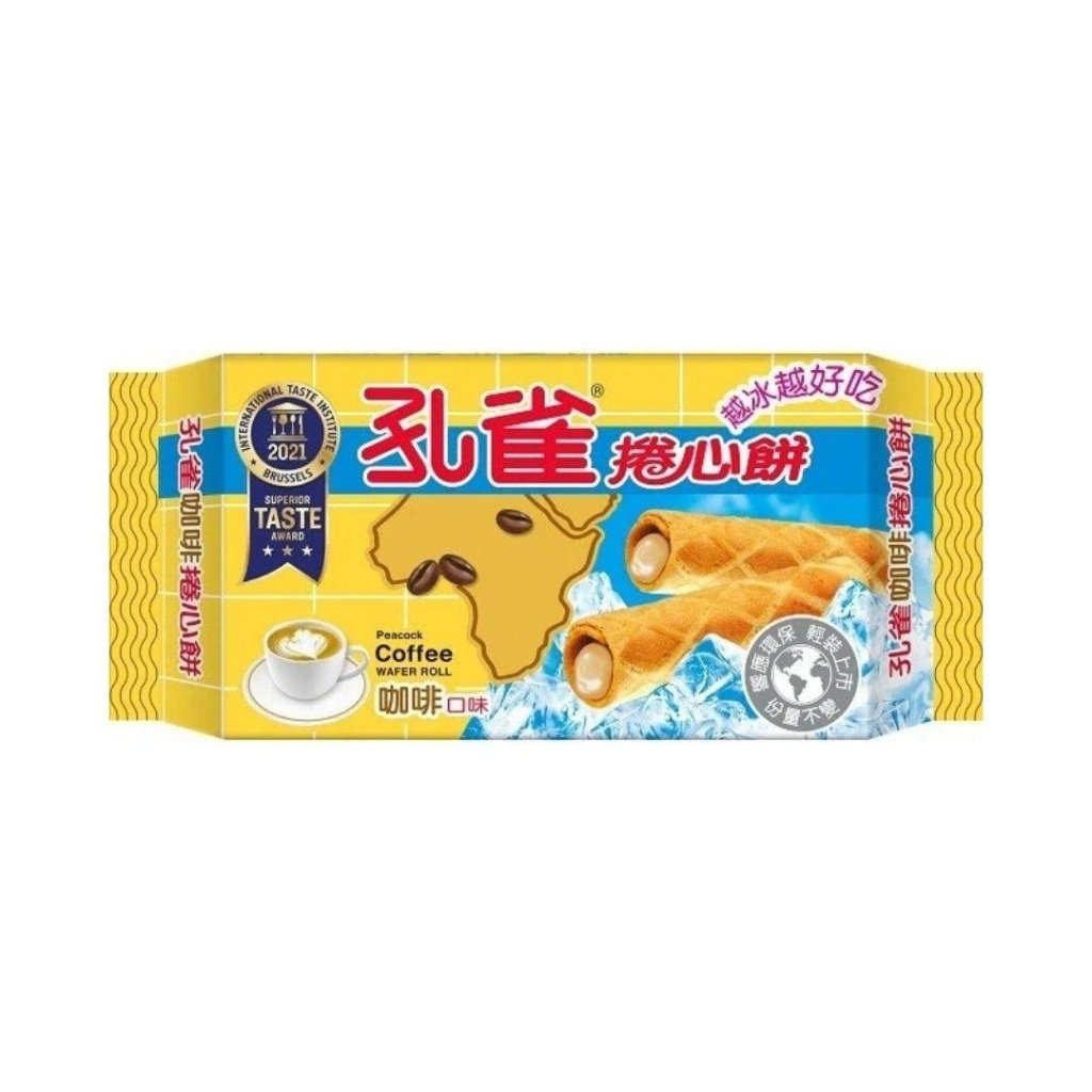 Peacock Rolled Biscuits Coffee Flavor - 63g - ding-go