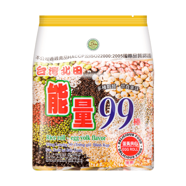 Pei Tien Energy 99 Egg Yolk Flavored Puffed Rice Snack 180g, additional package view 4
