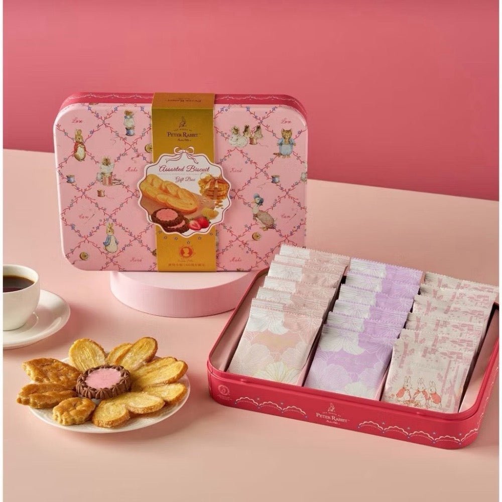 Peter Rabbit Victoria Assorted Pink Biscuit Gift Box - 203g - ding-go