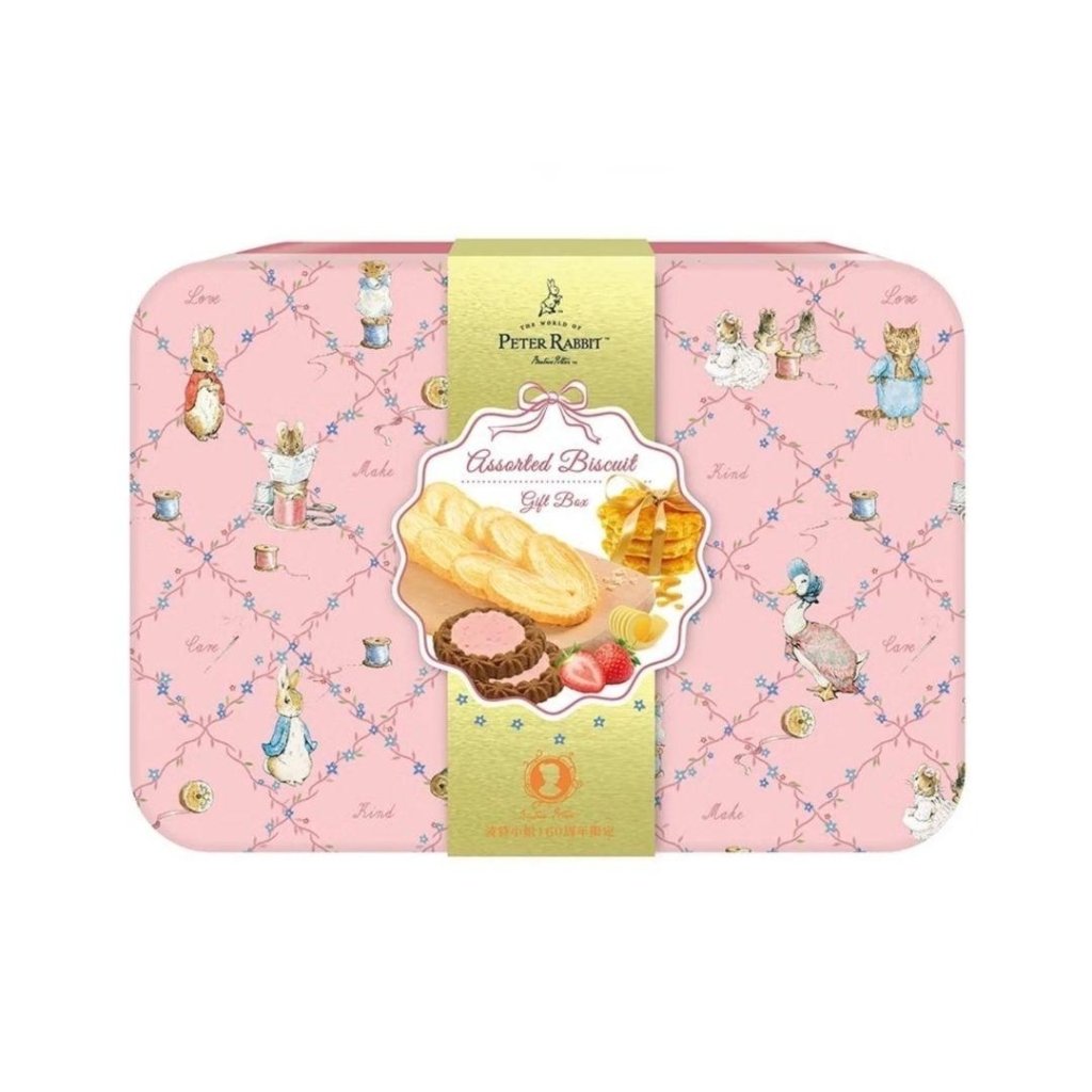 Peter Rabbit Victoria Assorted Pink Biscuit Gift Box - 203g - ding-go