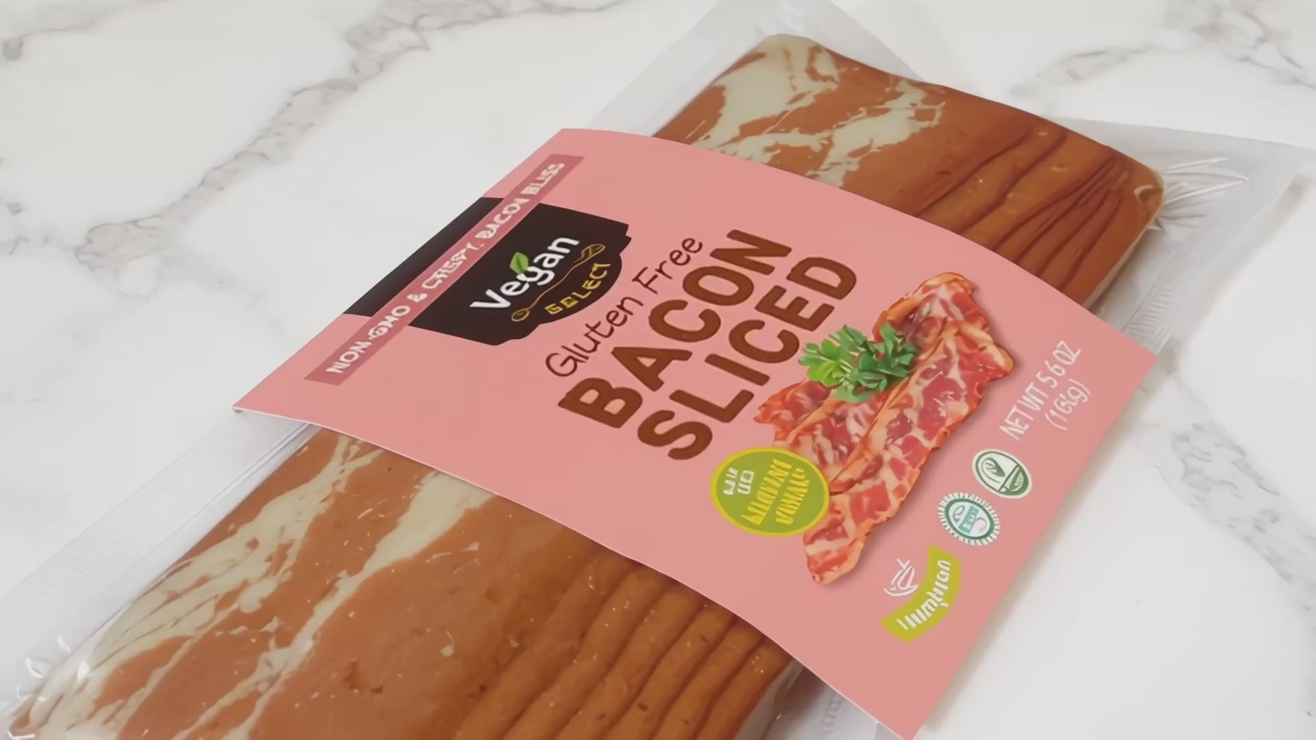 Load video: Vegan Select Bacon Sliced - 160g