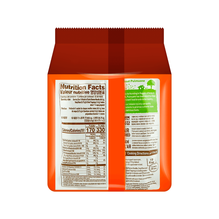 Pulmuone Crab Ramen 389g, additional package view 4