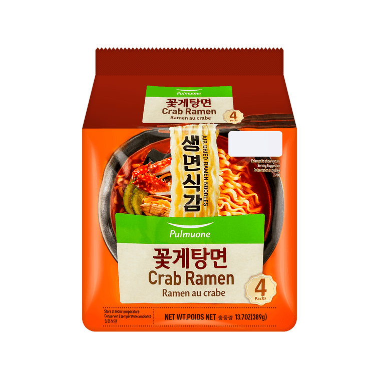 Pulmuone Crab Ramen 389g, additional package view 3