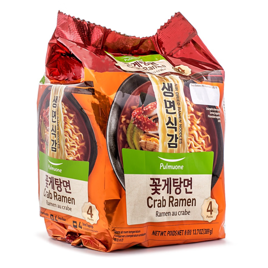 Pulmuone Crab Ramen 389g, additional package view 2