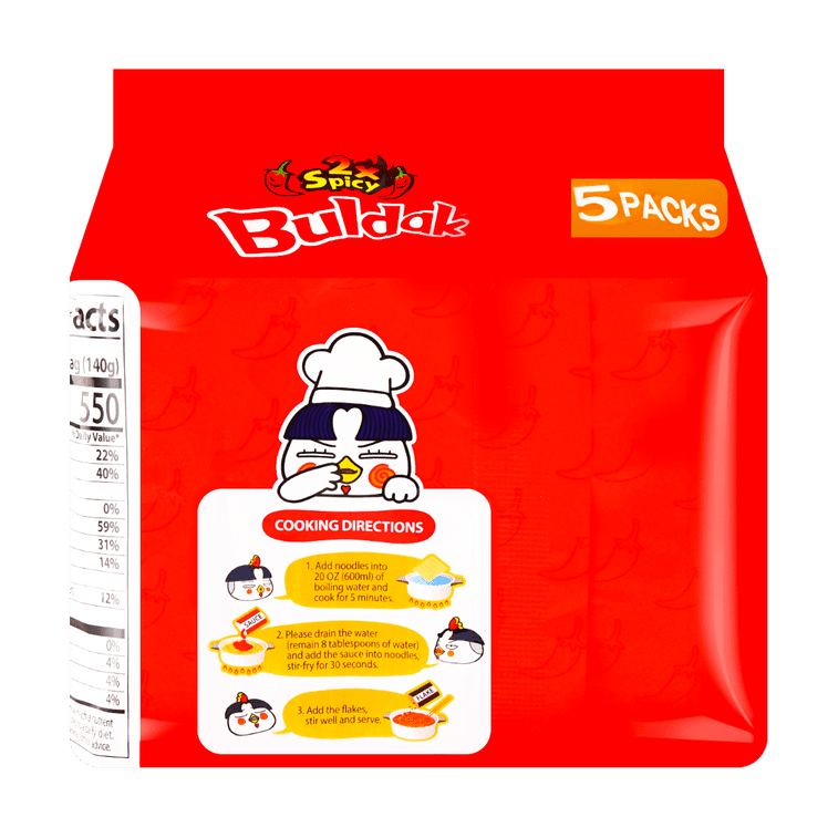 Samyang 2X Spicy Hot Chicken Flavor Ramen – 140g × 5 Pack - ding - go