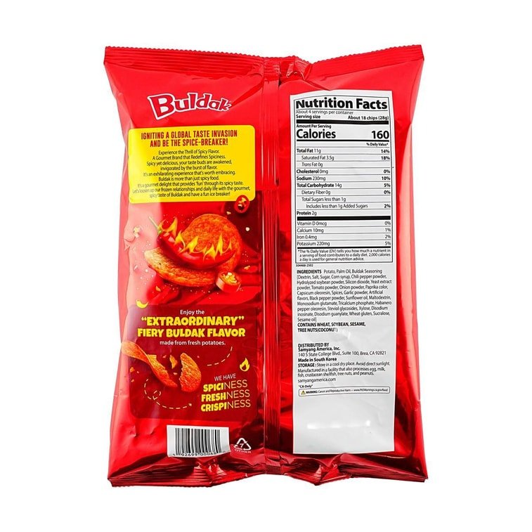 Samyang Artificial Spicy Chicken Flavor Potato Chips Original - 120g - ding - go