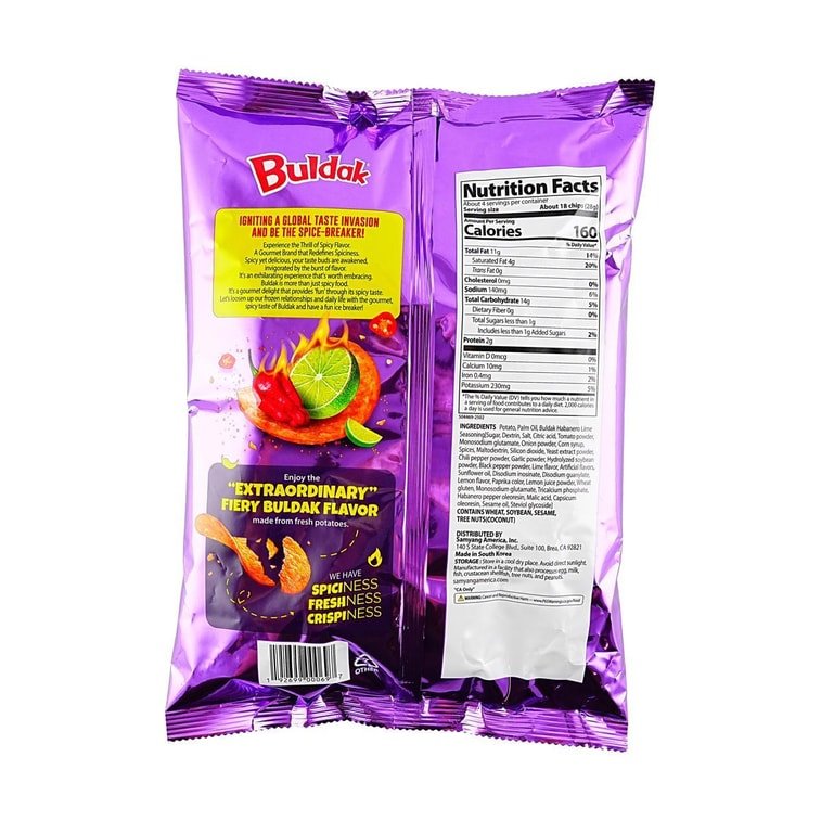 Samyang Buldak Potato Chips Habanero Lime Flavor - 120g - ding - go
