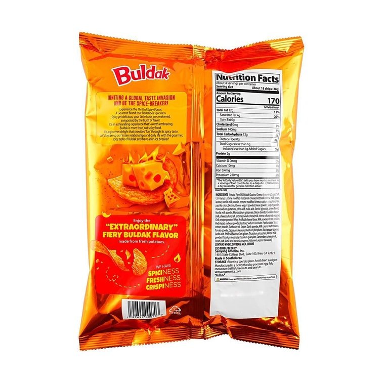 Samyang Buldak Potato Chips Quattro Cheese Flavor - 120g - ding - go