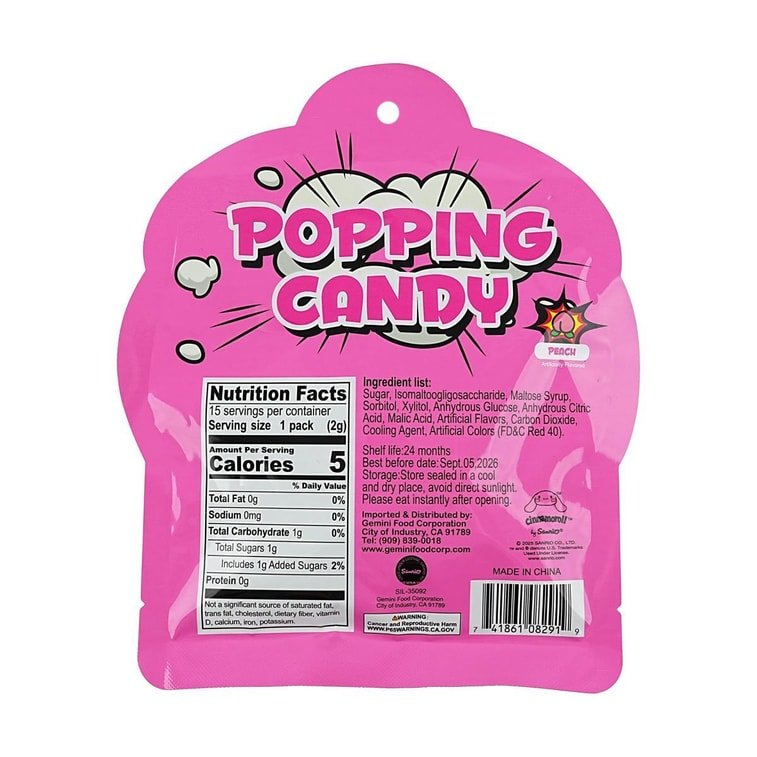 Sanrio Cinnamoroll Popping Candy Peach Flavor 30g, additional package view 6