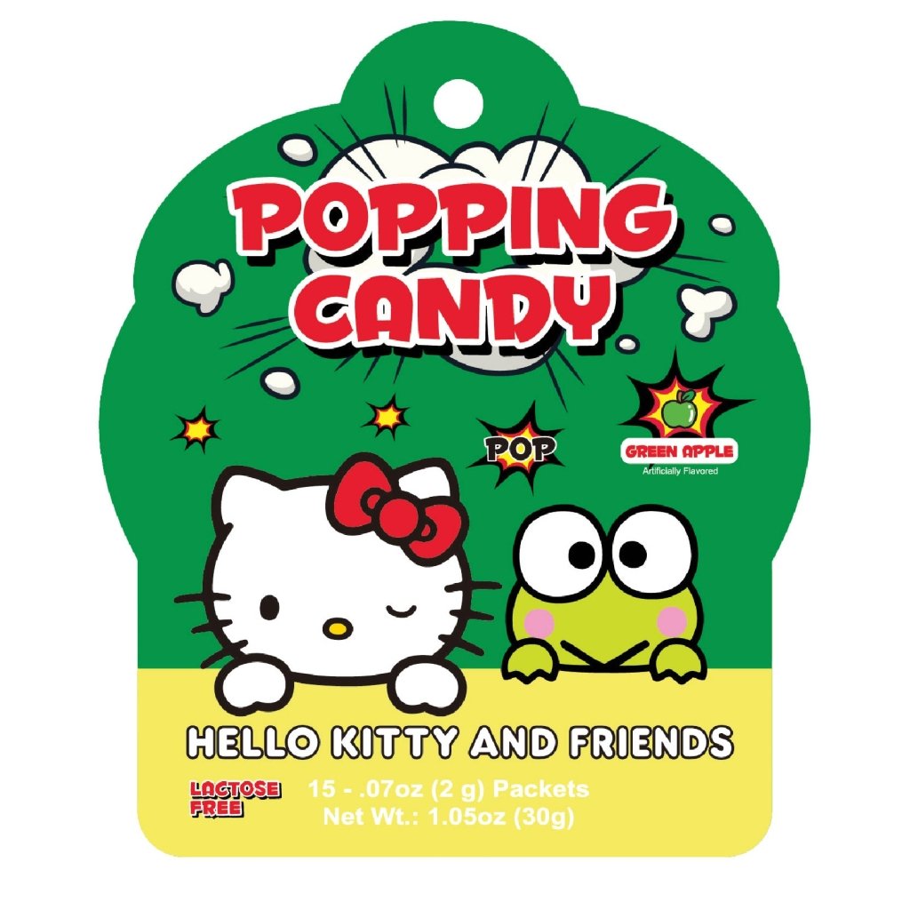 Sanrio Hello Kitty and Friends Popping Candy Green Apple Flavor 30g