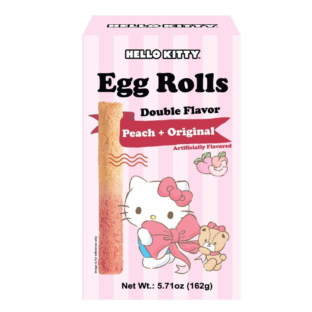Sanrio Hello Kitty Double Flavor Egg Rolls Peach and Original Flavor - 162g - ding - go