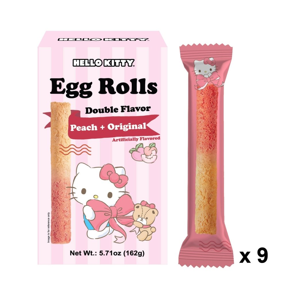 Sanrio Hello Kitty Double Flavor Egg Rolls Peach and Original Flavor 162g, additional package view 4