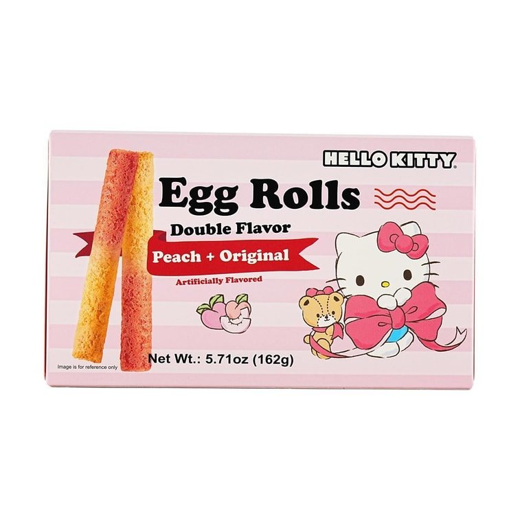 Sanrio Hello Kitty Double Flavor Egg Rolls Peach and Original Flavor 162g, additional package view 3