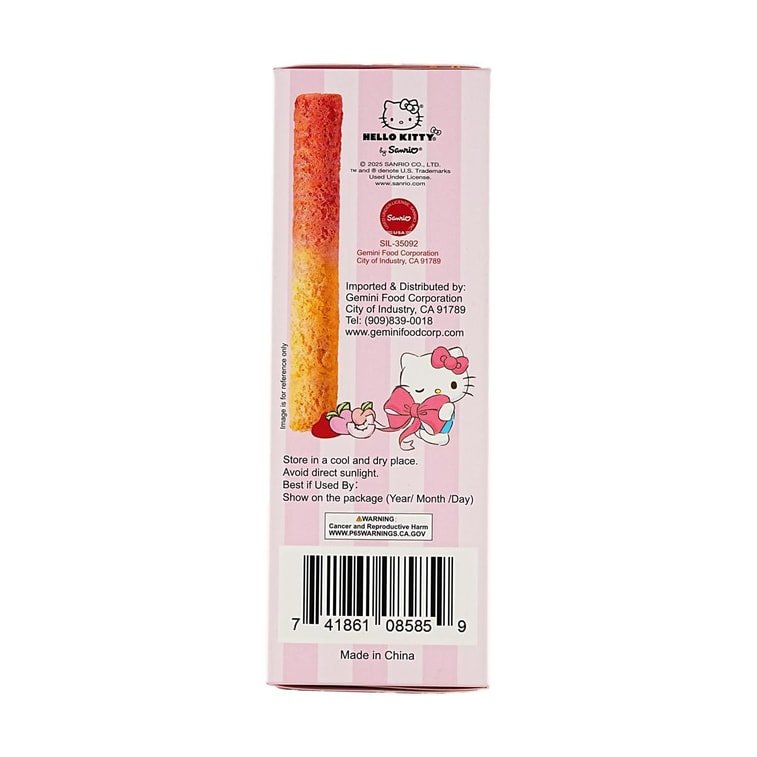 Sanrio Hello Kitty Double Flavor Egg Rolls Peach and Original Flavor 162g, additional package view 5