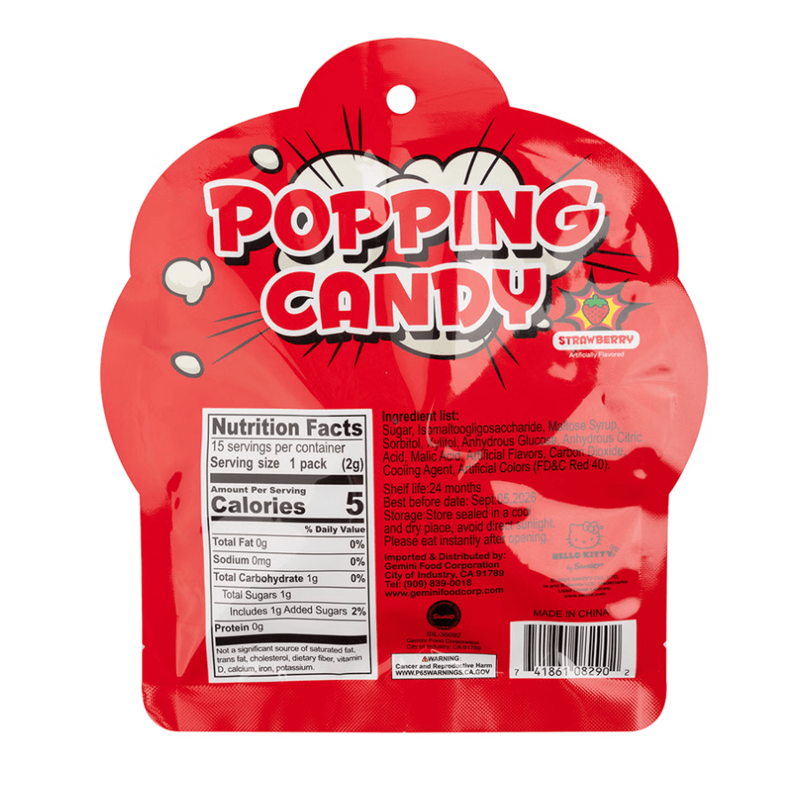 Sanrio Hello Kitty Popping Candy Strawberry Flavor - 30g - ding - go