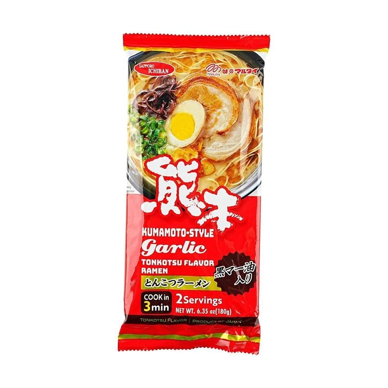 Sapporo Ichiban Kumamoto-Style Garlic Tonkotsu Ramen - 180g - ding-go