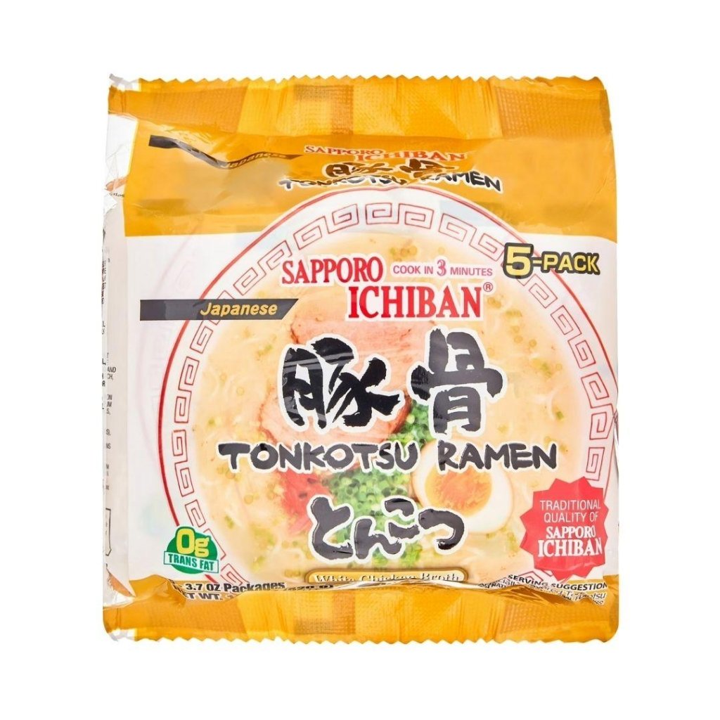 Sapporo Ichiban Tonkotsu Ramen Noodles - 104g x 5 Pack - ding - go