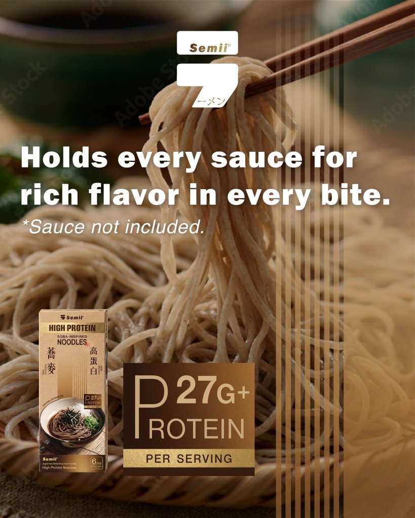 Semii High Protein Noodles-Soba-Inspired(6 bundles/box) - 600g - ding-go