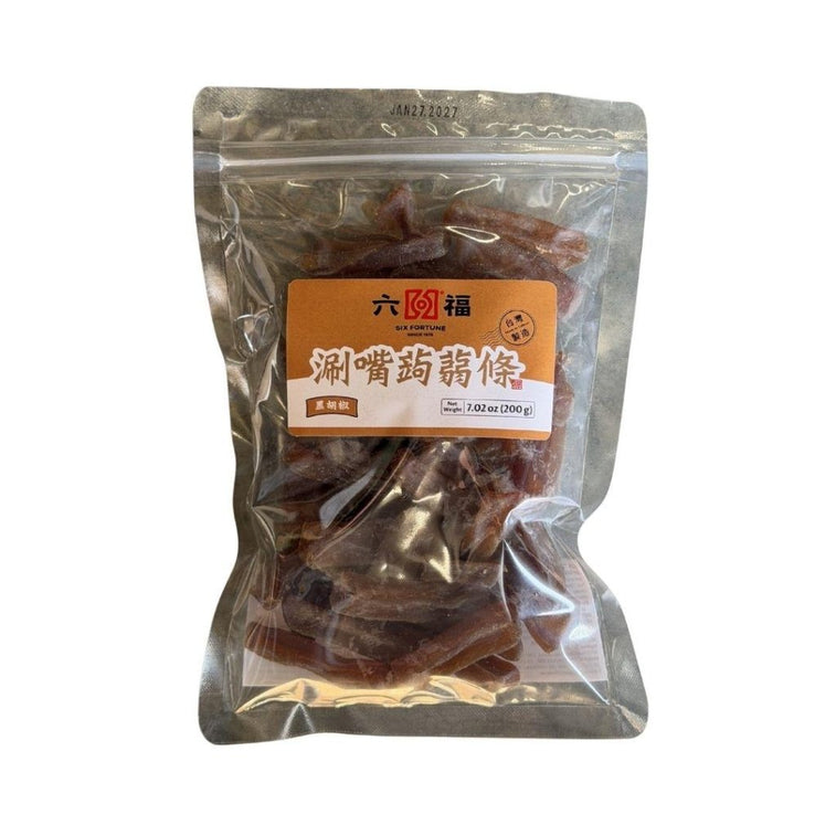 Six Fortune Konjac Snack Sticks-Black Pepper Flavor - 200g